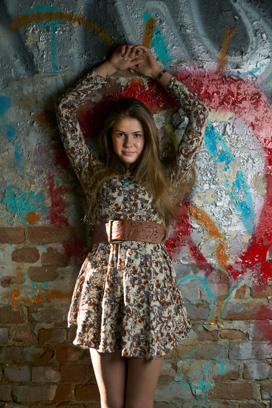 Cowgirl/floral kjole fra HM (ny med lapp)